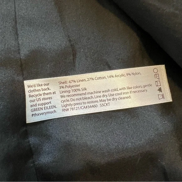 Eileen Fisher Linen Blazer, PP - Picture 5 of 5